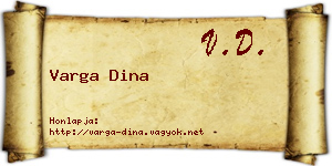 Varga Dina névjegykártya
